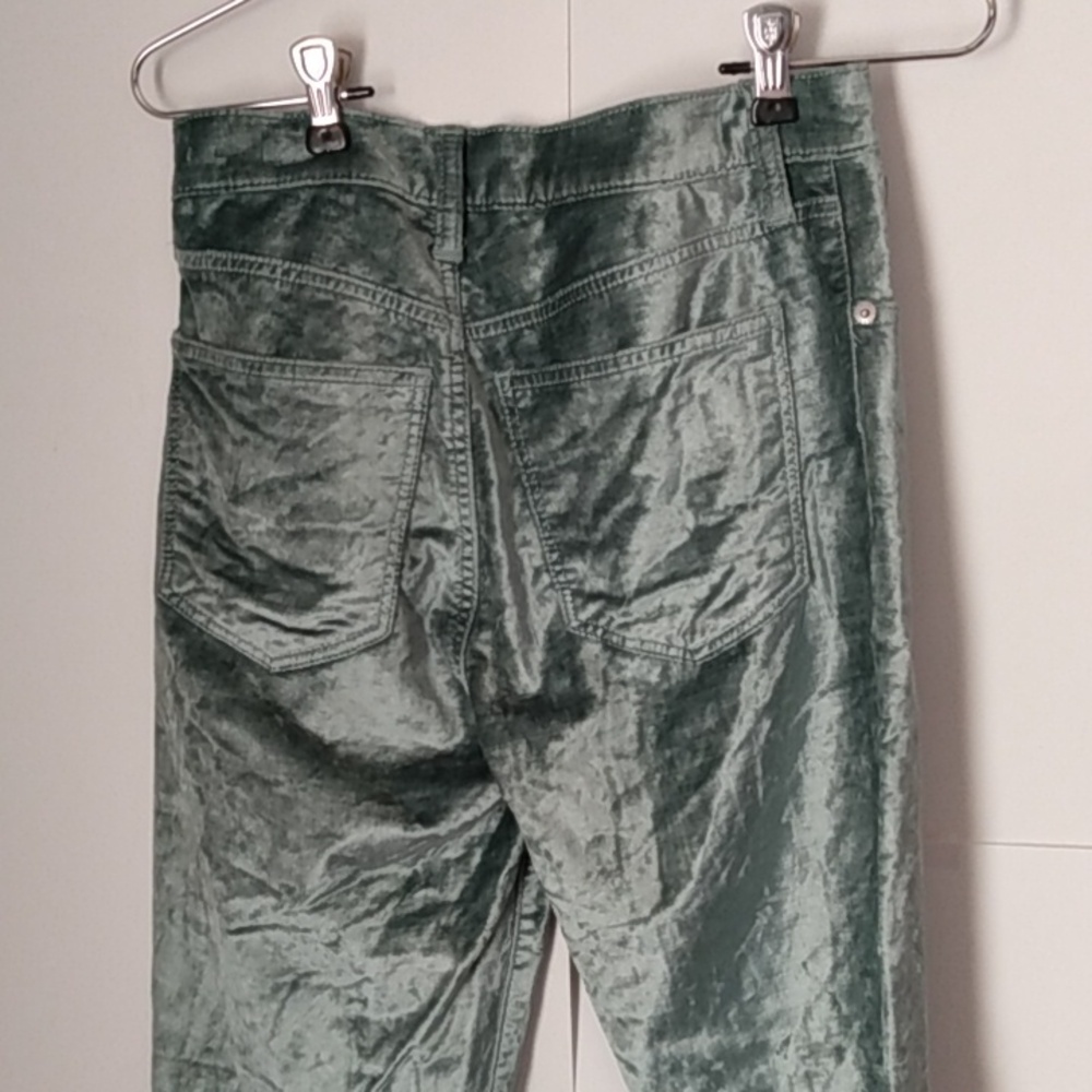 Lucky Seafoam Green Ava Skinny Velvet Crop Ankle Jeans - Picture 7 of 11